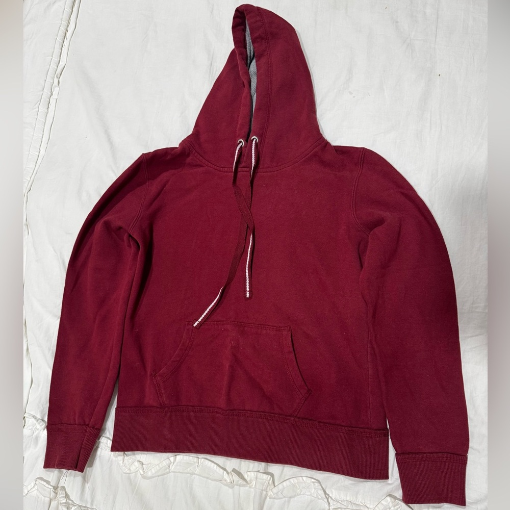 Burgundy Hoodie with Front Pocket